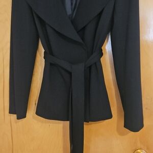 Calvin Klein Collection Black Tailored Blazer with Dramatic Lapels
